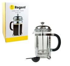 Regent - Coffee Plunger Chrome Plated - 8 Cup - 1 Litre