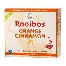 TopQualiTea Organic Rooibos Orange & Cinnamon Flavour - 80 Tag Bags