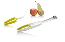 Tomorrow's Kitchen - Apple Corer + Knife - Green & White