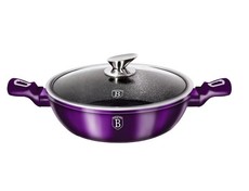 Berlinger Haus 28cm Marble Coating Shallow Pot - Royal Purple