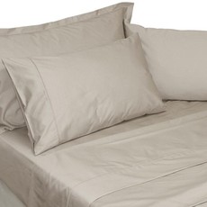 Sheraton 400TC Egyptian Cotton Pleated Flat Sheet with Pillowcases - Natural