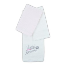 Zorbatex - Embroidered Waffle Tea Towel Flippin Awesome And Swabs Set
