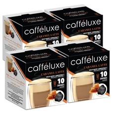 Nescaffe Dolce Gusto Capsules- Caffeluxe 40 Compatible Caramel Latte Coffee Value Pack