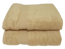 Bunty's Elegant 380 Zero Twist Bath Towel 380GSM (2 Piece Pack) Pebble