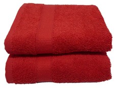 Bunty's Auchen Hand Towel 50x90cms 380GSM (2Pc Pack) - Red