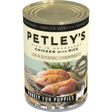 Petleys - Puppy Rich in succulent chicken with rice (12x385g)
