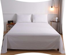 Wrinkle Resistant Luxury Hotel Sheet Set Double White