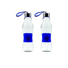 Consol - 500ml Grip n Go bottle Strap lid Dark Blue - 2pk