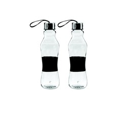 Consol - 500ml Grip n Go bottle Strap lid Black - 2pk