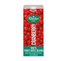 Rhodes 100% Fruit Juice Cranberry Blend - 6 x 2 Lt