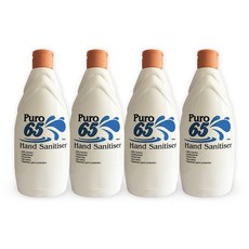 Puro 65 Hand Sanitiser - 500ml Pack of 4 - 65% Alcohol