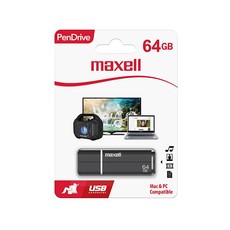 Maxell 64GB USB Flash Drive - Black
