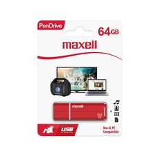 Maxell 64GB USB Flash Drive - Red