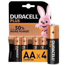 Duracell Plus Power Alkaline AA Batteries - 4 Pack