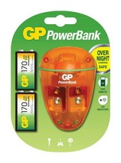 GP 9V NiMH Rechargeable Batteries and Charger Bundle