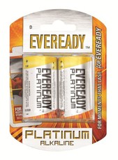 Eveready D Alkaline Platinum Batteries