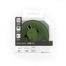Allocacoc 3-in-1 USB Charge Sync Cable - Green