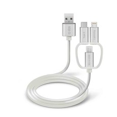 SBS 3-in-1 Data Cable USB 2.0 - Lightning, Type-C and Micro USB