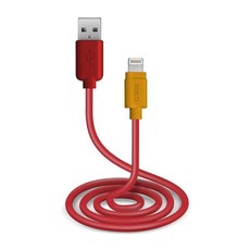 SBS Data Charging Cable USB 2.0 to Apple Lightning - Red 1m
