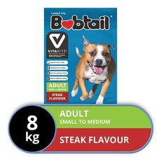 Bobtail - Dry Dog Food -Small To Medium - Steak Flavor - 8kg
