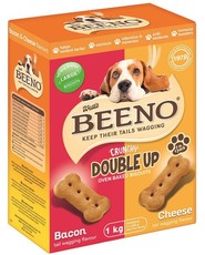 Beeno - Large Breed Traditional Crunchy Biscuit Treats Bacon - 1kg