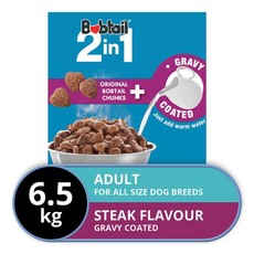 Bobtail - 2-in-1 - Gravy Coated Dog Food - Steak Flavour - 6.5kg