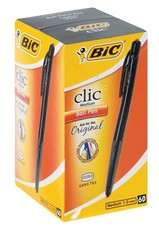 BIC Clic Medium Ballpoint Pens - Black (Box of 60)