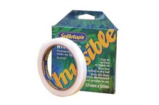 Sellotape Invisible Acetate Tape - 12mm x 50m