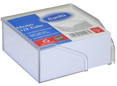 Bantex Memo Half Cube Plastic Holder - White