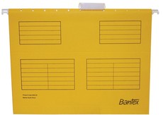 Bantex Suspension File A4 Retail Pack - Yellow (Pack of 10)