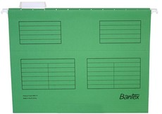 Bantex Suspension File A4 Retail Pack - Grass Green (Pack of 10)