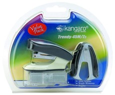 Kangaro Trendy Value Pack 45/Z3 (Half Strip Stapler, Staple Remover & 1 Box of Staples)
