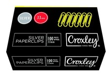 Croxley Silver Paper Clips - 33mm (Box of 100)