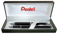 Pentel Sterling Gel Pen & Pencil Gift Set - Black Barrel