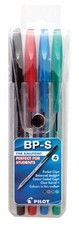 Pilot BP-S Fine Ballpoint Pens - Wallet of 4 Colours
