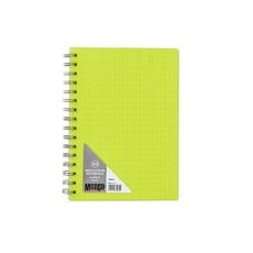 Meeco Neon Stripe A5 80 Ruled Sheets Spiral Bound Notebook - Yellow
