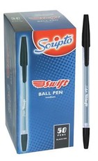 Scripto Swift Ballpoint Pen - Black Ink Medium (Box of 50)