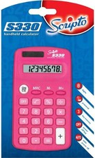 Scripto S330 Calculator - Pink