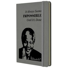 Mandela Eco Notebook Hard Cover A5 - Impossible - Grey