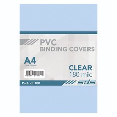 Binding Covers Clear A4 A4 180 Micron - 100-Pack