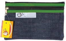 4Kids - School Pencil Bag Denim - 22cm (Green)