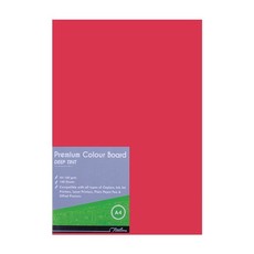Treeline Red A4 Deep Tint 160gsm Project Board - 100's