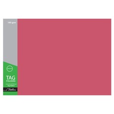 Red 2 Fold Foolscap Tag Manilla 180gsm Board Folder - Pack of 100