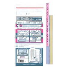 Pink Transparent Index Press Tabs - 5 Strips per Pack