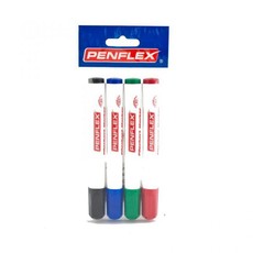 Penflex FC 15 Flipchart Markers Wallet-4 Assorted