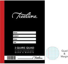 Treeline 3 Quire A4 288 pg Hard Cover Counter Books - Q&M (Pack of 5)