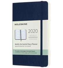 Moleskine 2020 Weekly Horizontal Planner, 12m, Pocket, Sapphire Blue, Soft Cover (3.5 X 5.5)