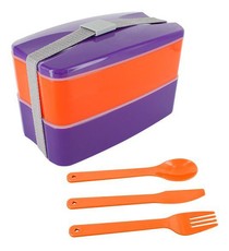Pylones 2x Picnic Lunch Bag - Purple & Orange