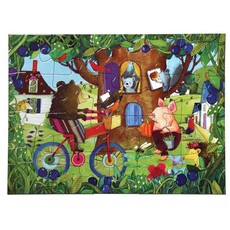 eeBoo Children's Puzzle - Bear on a Bicycle (20 Piece)