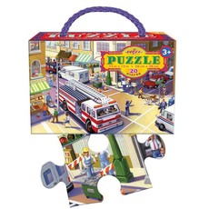 eeBoo Children's Puzzle - Fire Truck (20 Piece)